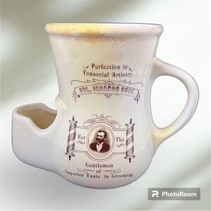Vintage Col Ichabod Conk shaving mug crackle glaze